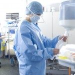 Bayetas de un solo uso para la desinfección de superficies en hospitales